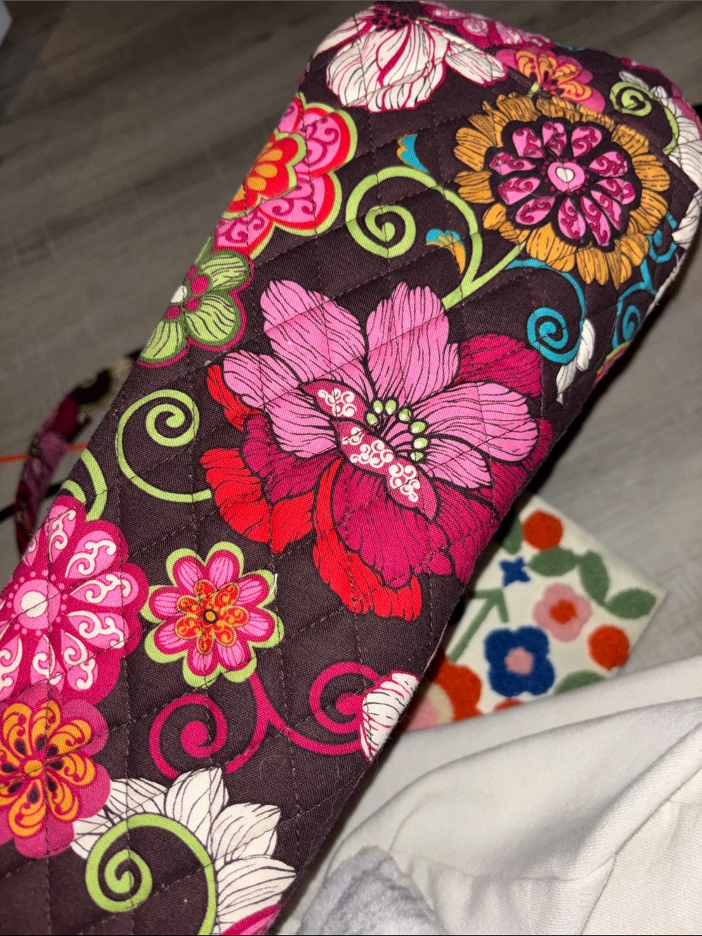 Vera Bradley Mod Floral Quilted Floral Tote Bag - Pink & Brown like NEW 🌺 - Picture 4 of 6